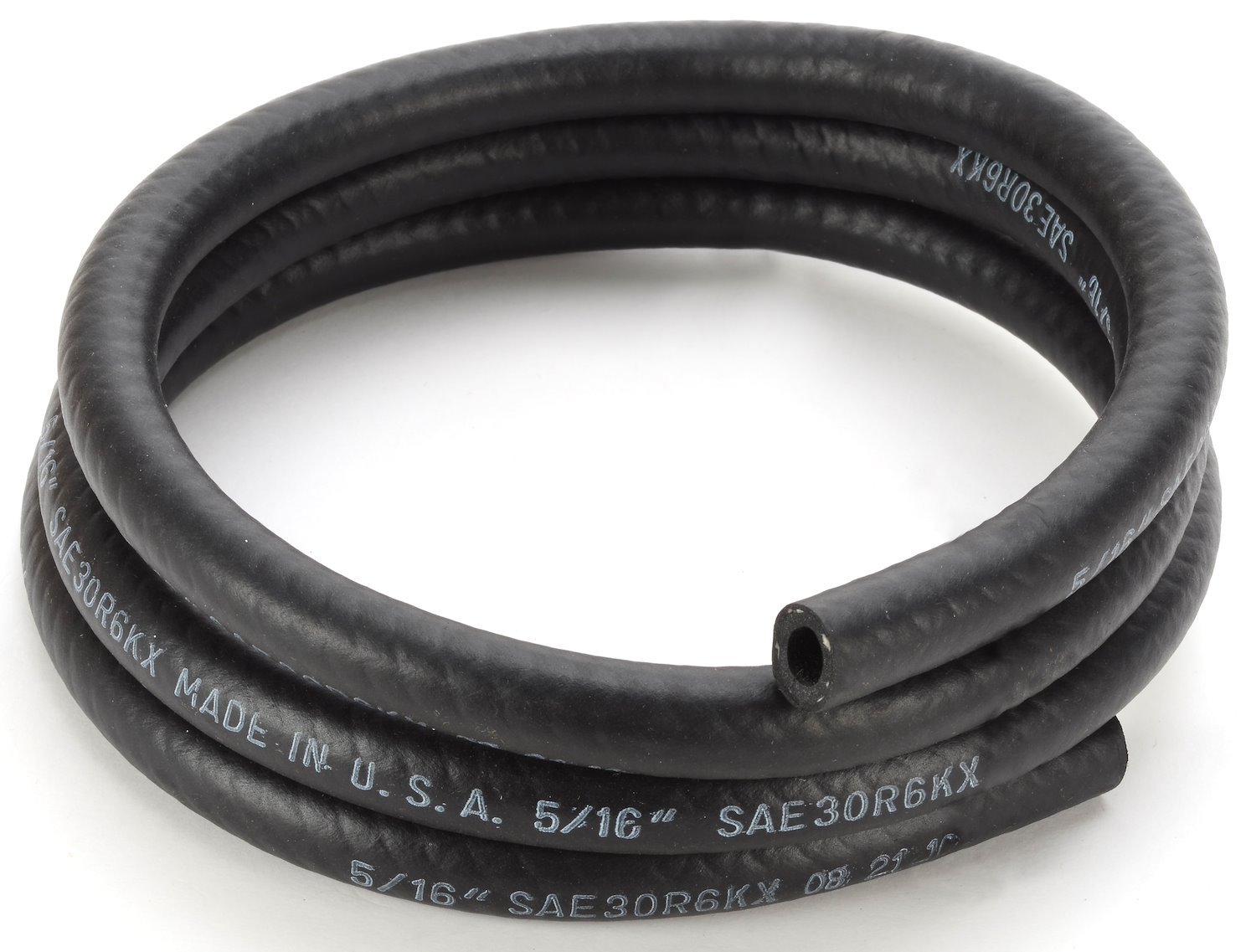 FUEL LINE HOSE 5/16" ID 5 FEET LONG BLACK RUBBER HOSE MADE IN THE USA
