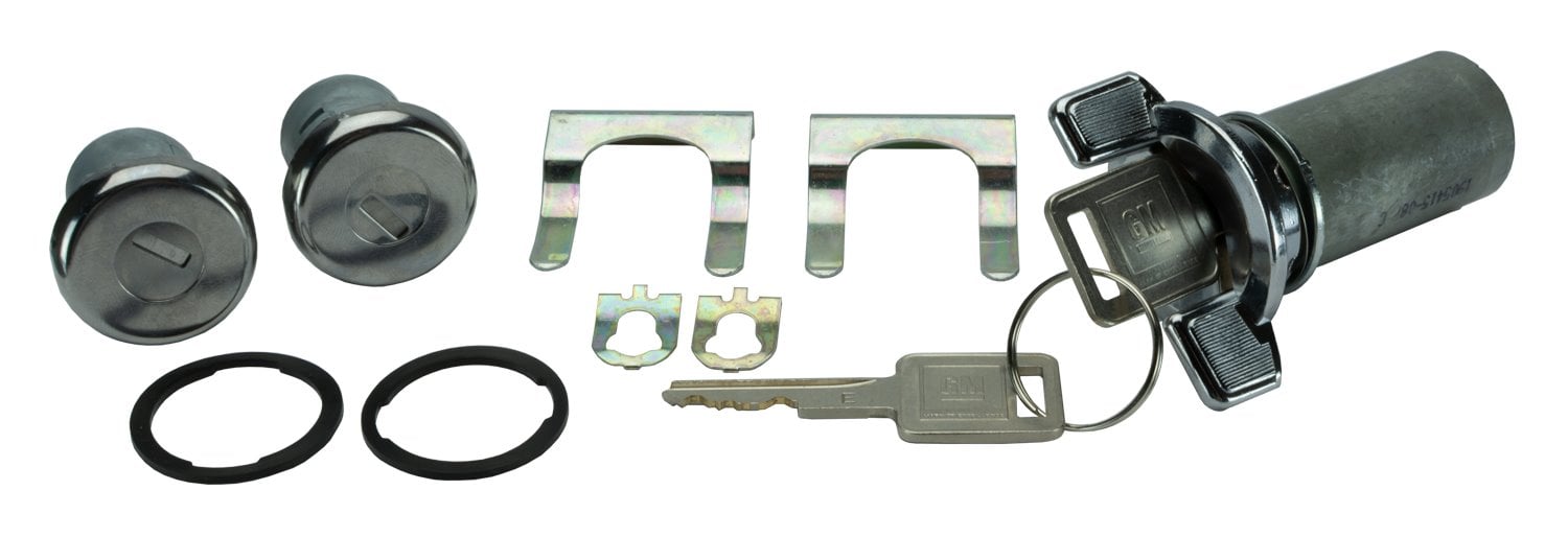 Ignition & Door Lock Set Fits Select 1971-1976 GM Models [Square Style GM Keys]