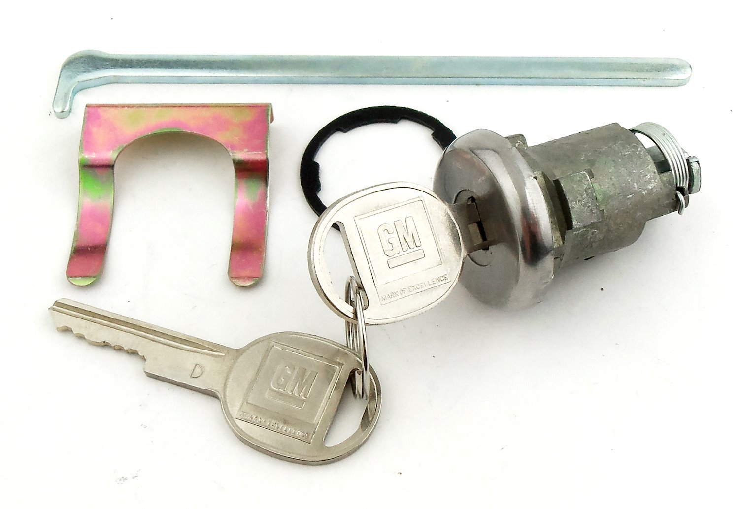 Trunk Lock Set Fits Select 1963-1988 GM Models [Oval Style GM Keys]