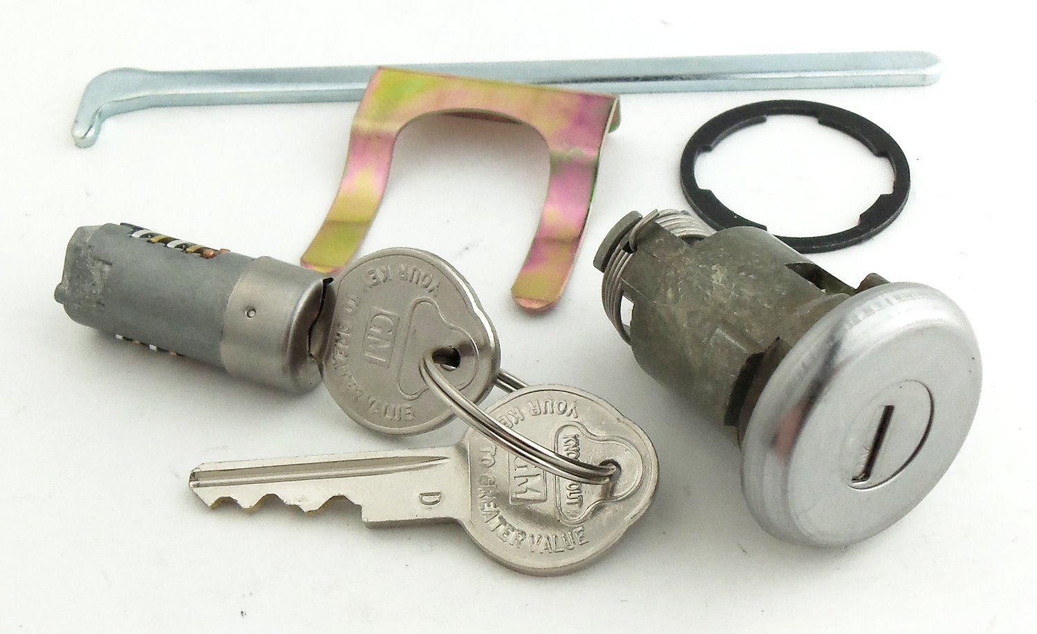 Trunk & Glovebox Lock Set Fits Select 1964-1974 GM Models [Original Pearhead Keys]
