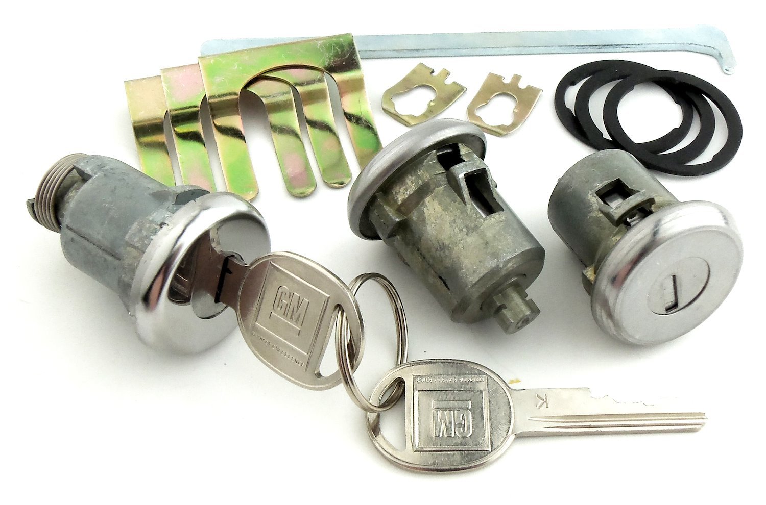 Door & Trunk Lock Set Fits Select 1962-1978 GM Models [Oval Style GM Keys]