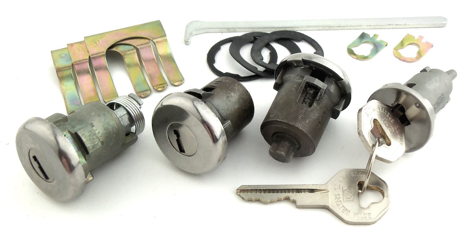 Ignition, Door & Trunk Lock Set Fits Select 1966-1967 GM Models [Original Octagon Keys]