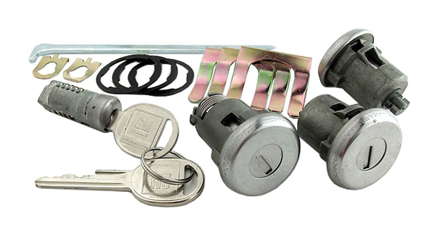 Door, Trunk & Glovebox Lock Set Fits Select 1964, 1966 & 1968-1969 GM Models [Oval Style GM Keys]