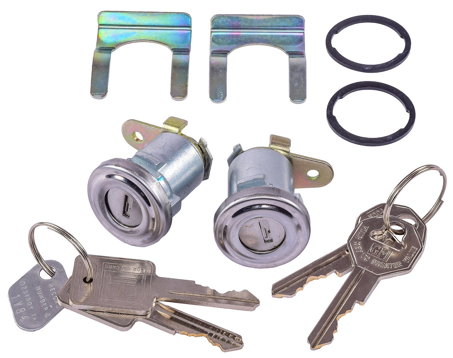 Door Lock Set Fits Select 1955-1960 Chevrolet Models [Original Octagon Keys]