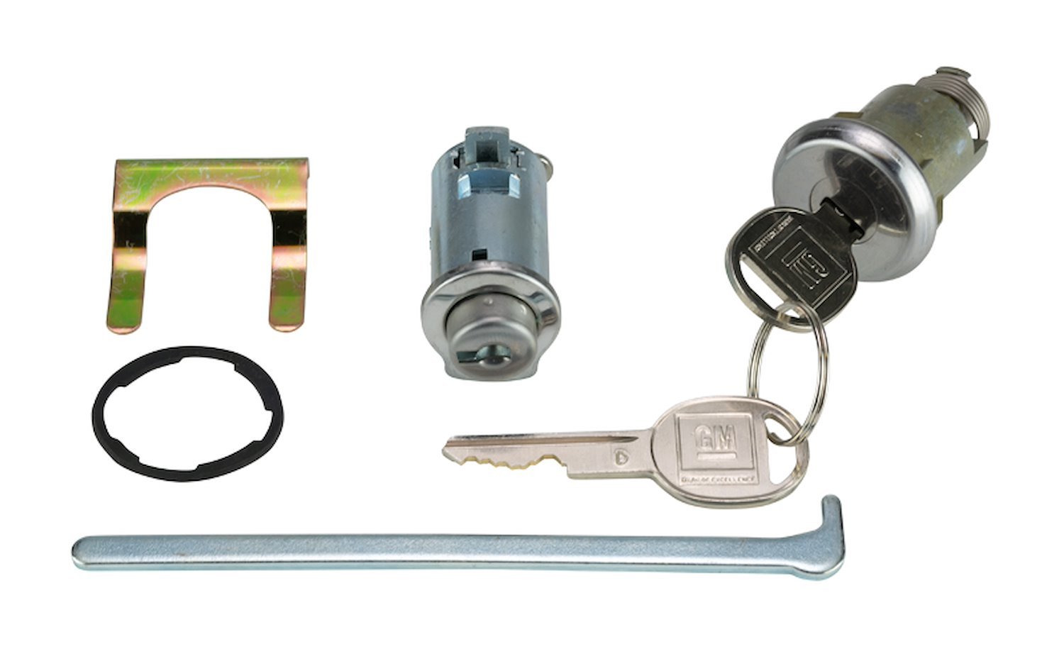 Trunk & Glovebox Lock Set Fits Select 1966-1967 GM Models [Oval Style GM Keys]
