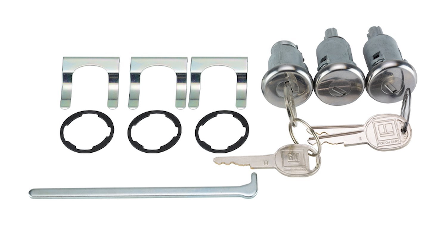 Door & Trunk Lock Set Fits Select 1961-1964 GM Models [Oval Style GM Keys]