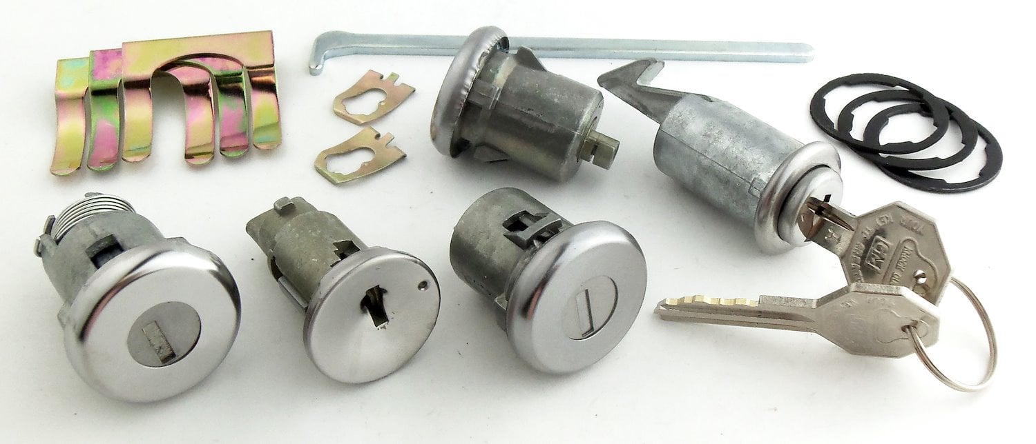 Ignition, Door, Trunk & Glovebox Lock Set Fits Select 1967 GM Models [Original Octagon Keys]