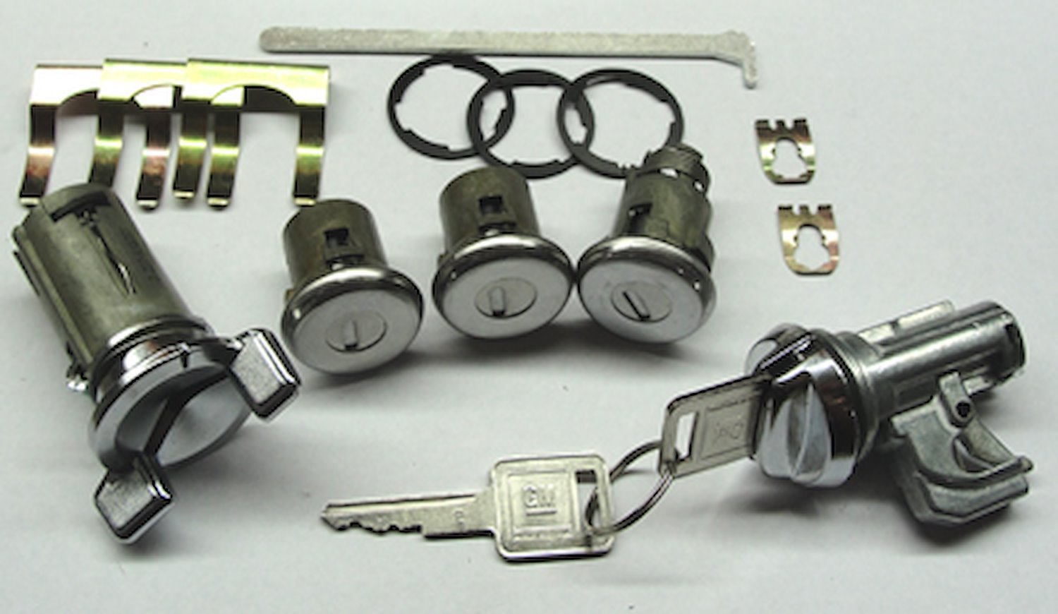 Ignition, Door, Trunk & Glovebox Lock Set Fits Select 1969-1970 GM Models [ Keys]