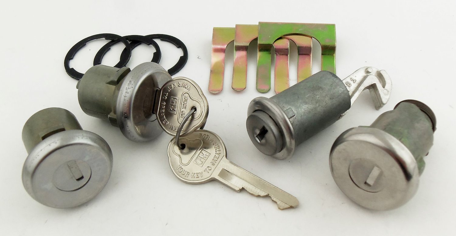 Door, Trunk & Glovebox Lock Set for 1962-1965 Chevrolet Chevy II Nova [Original Octagon Keys]