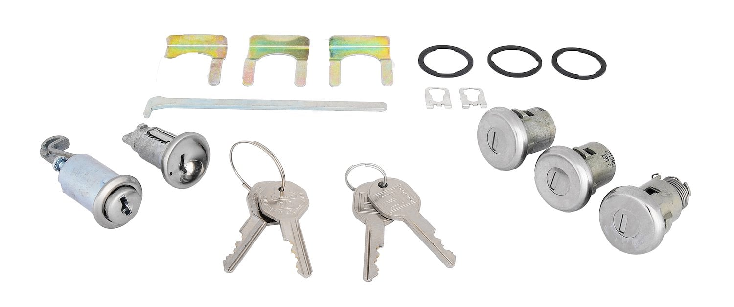 Ignition, Door, Trunk & Glovebox Lock Set For 1967 Chevy Camaro With Vertical Trunk Pin Notches [Original Octagon Keys]