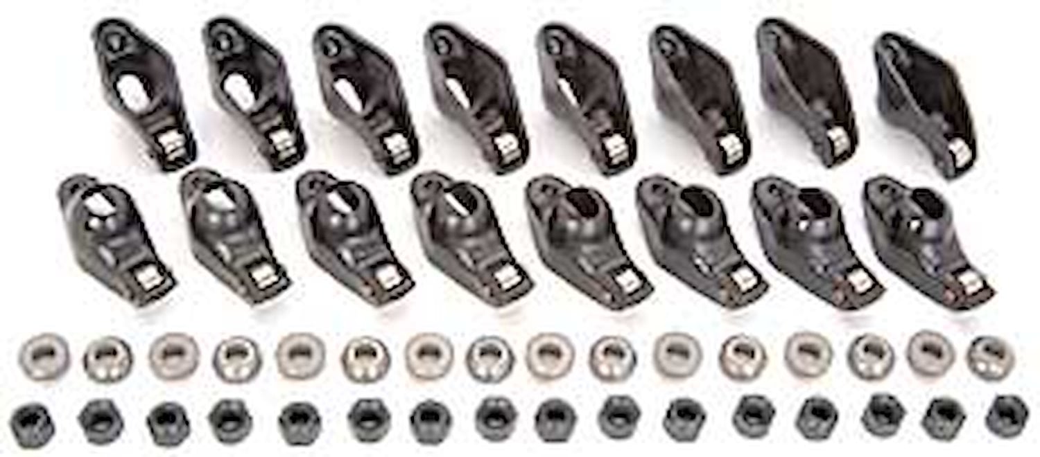 Stamped Steel Roller Tip Rocker Arms for 1955-1986 Small Block Chevy [Set of 16]
