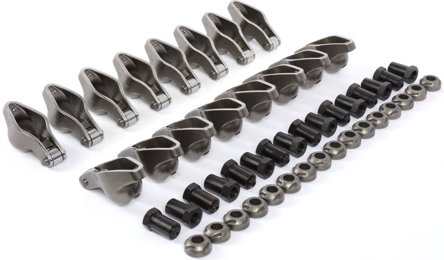 Cast Steel Roller Tip Rocker Arms for 1955-1986 Small Block Chevy [Set of 16]