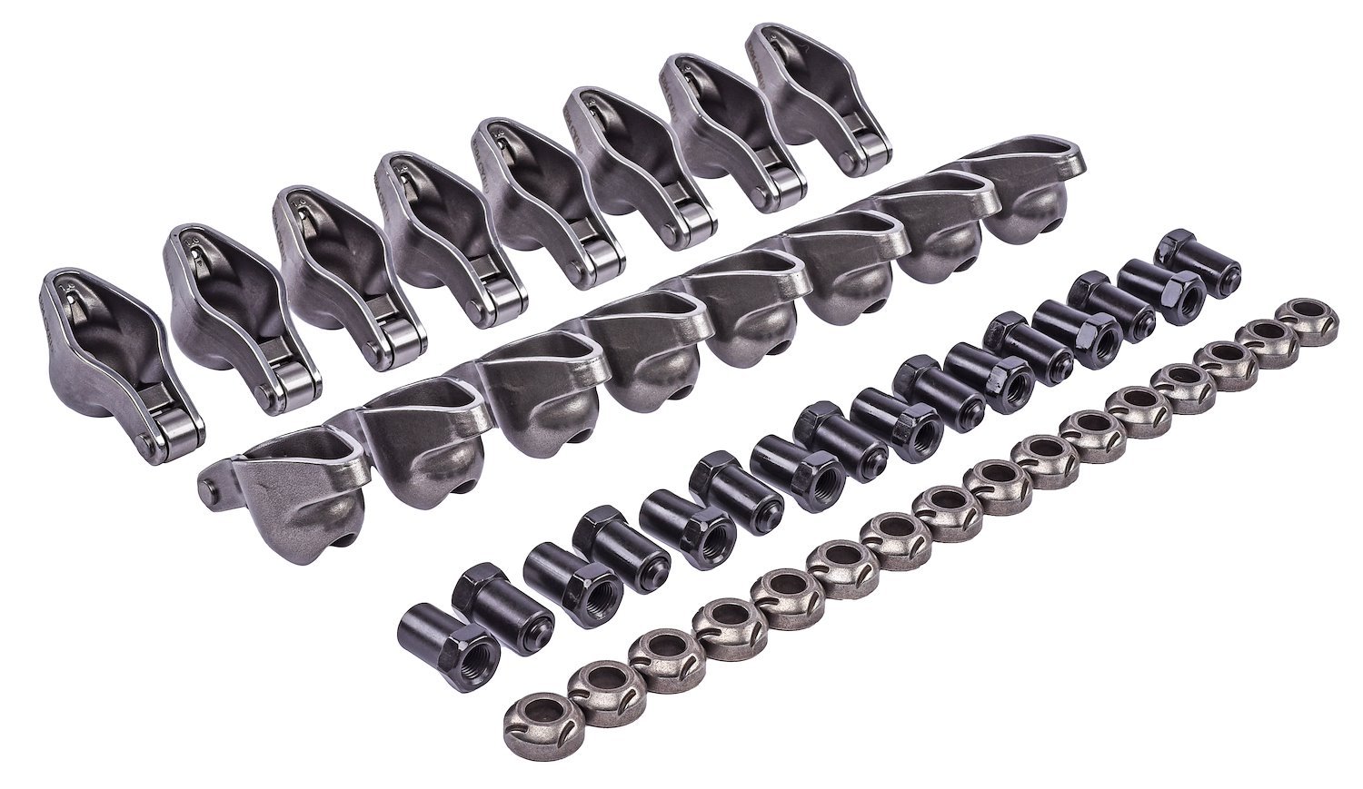 Cast Steel Roller Tip Rocker Arms for 1955-1986 Small Block Chevy [Set of 16]