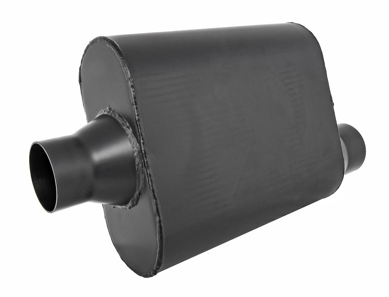 Chambered Deep-Tone Muffler 2.500 in. Offset Inlet / 2.250 in. Centered Outlet