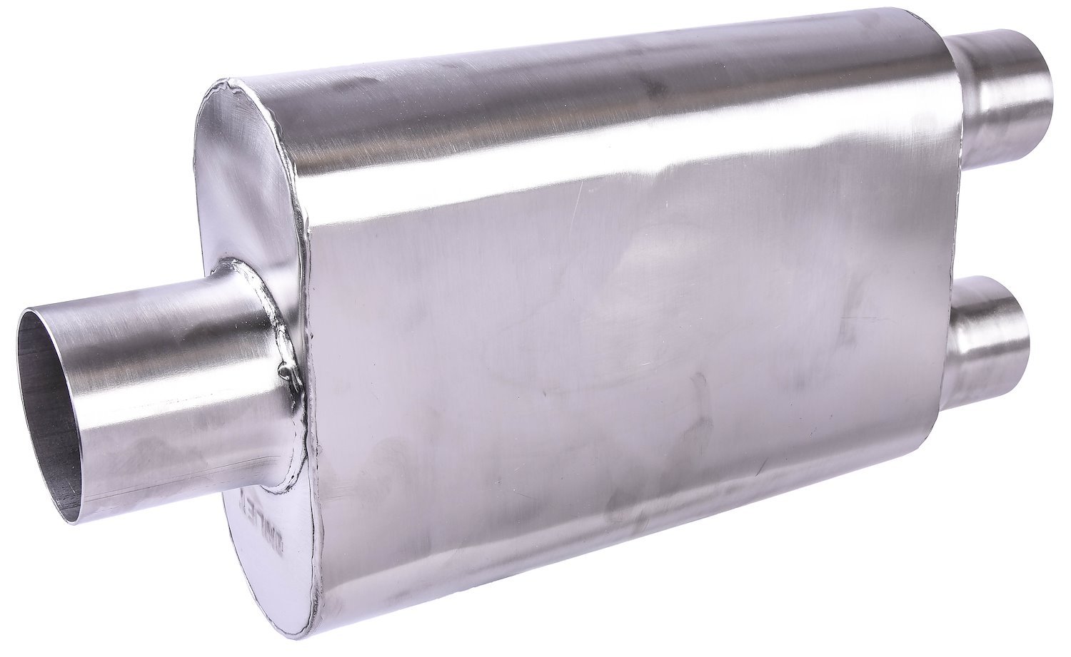 Chambered Deep-Tone Muffler 3 in. Center Inlet / 2.500 in. Dual Outlet