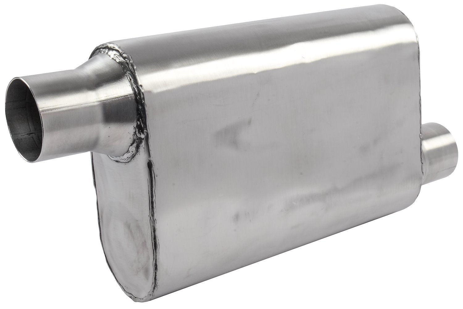 Chambered Deep-Tone Muffler 2.500 in. Offset Inlet / Offset Outlet