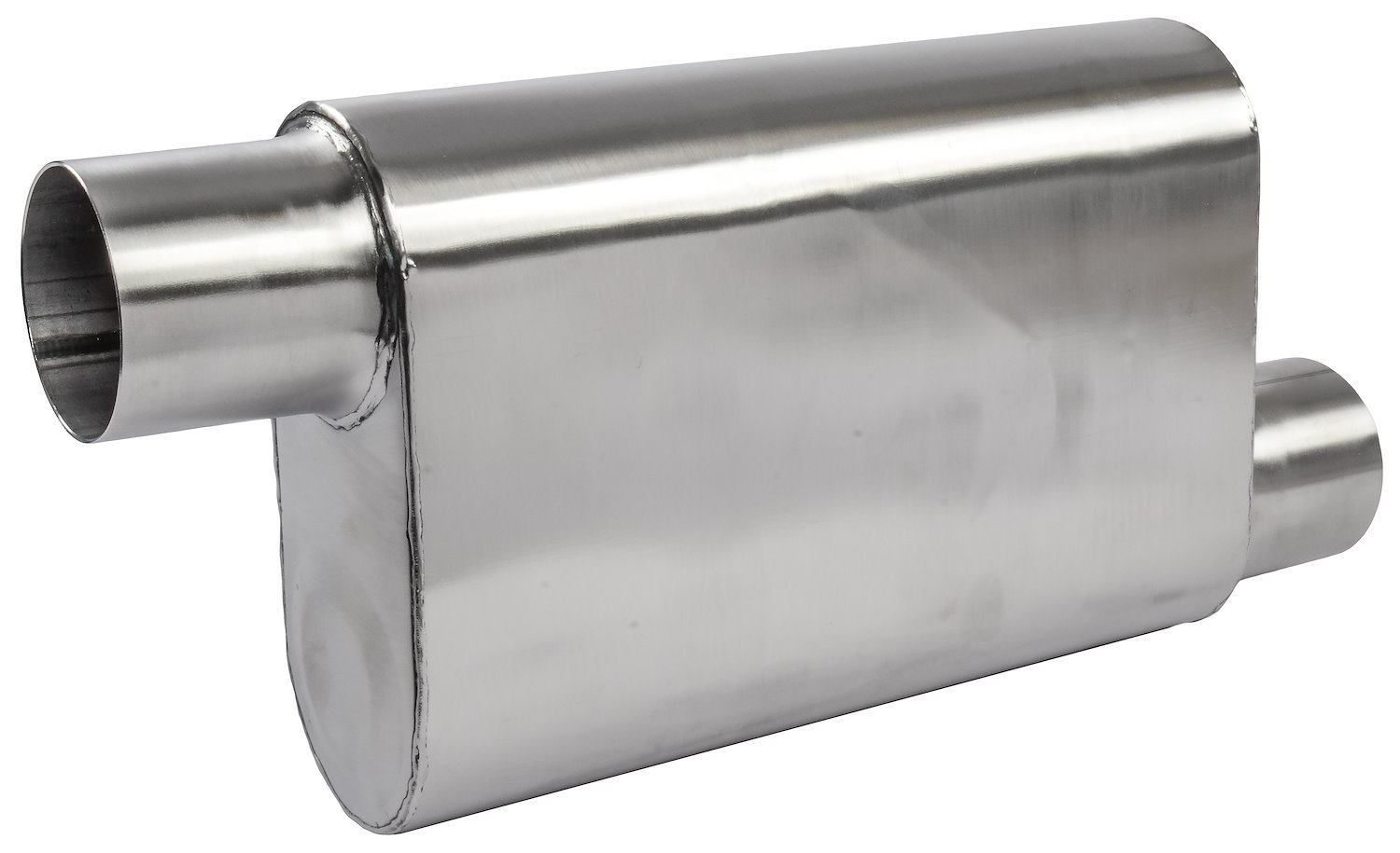 Stainless Steel Chambered Deep Tone Muffler with 3" Offset Inlet & Outlet