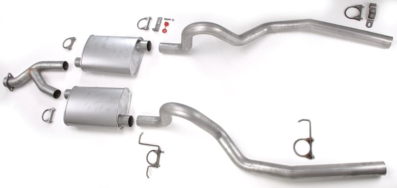 For 99-04 Ford Mustang 3.8L/3.9L V6 Dual Muffler Racing Catback Exhaust w/Y-Pipe