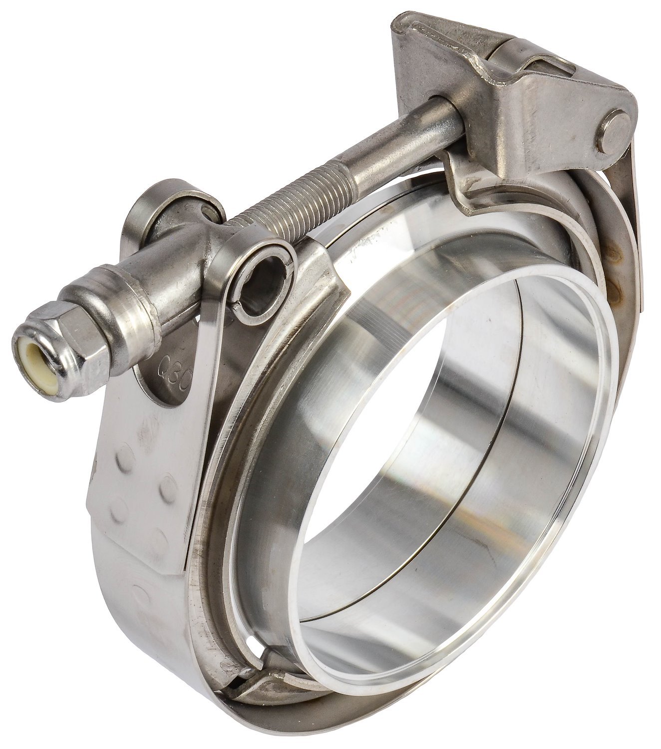 Stainless Steel Quick Release V-Band Clamp & Aluminum Flanges 3 in.