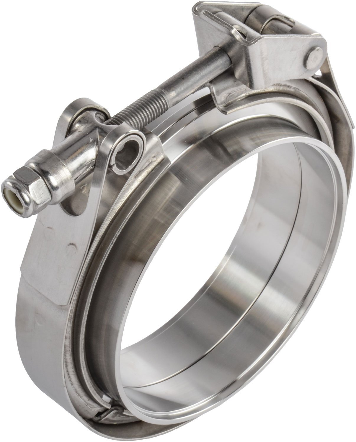 Stainless Steel Quick Release V-Band Clamp & Flanges 3 in.