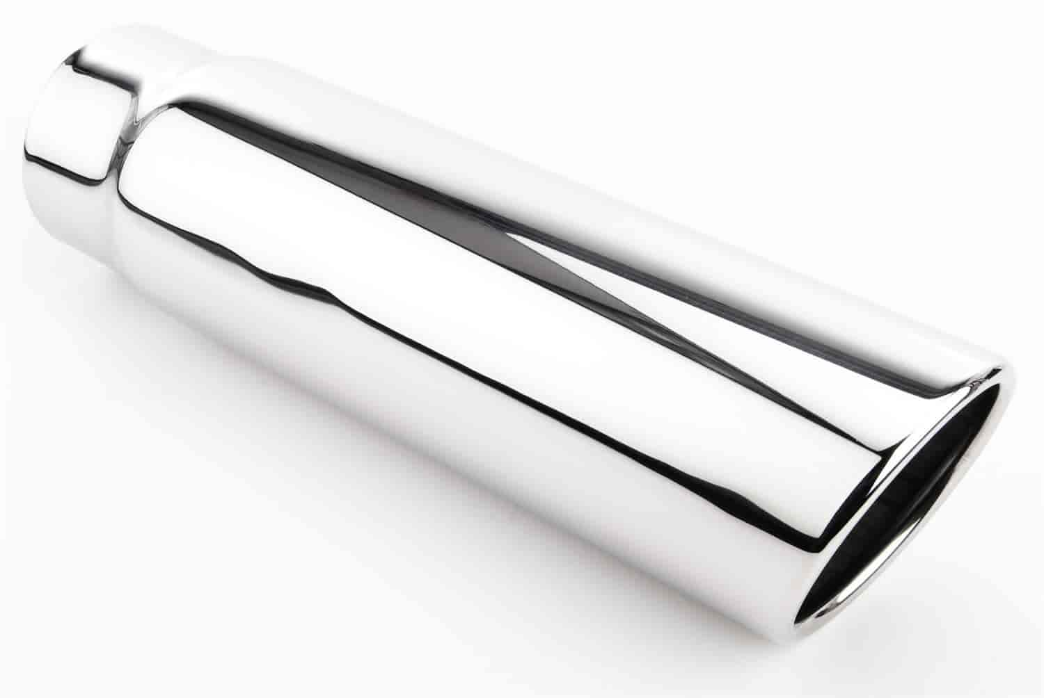 Stainless Exhaust Tip Overall Length: 12 in. Weld-On