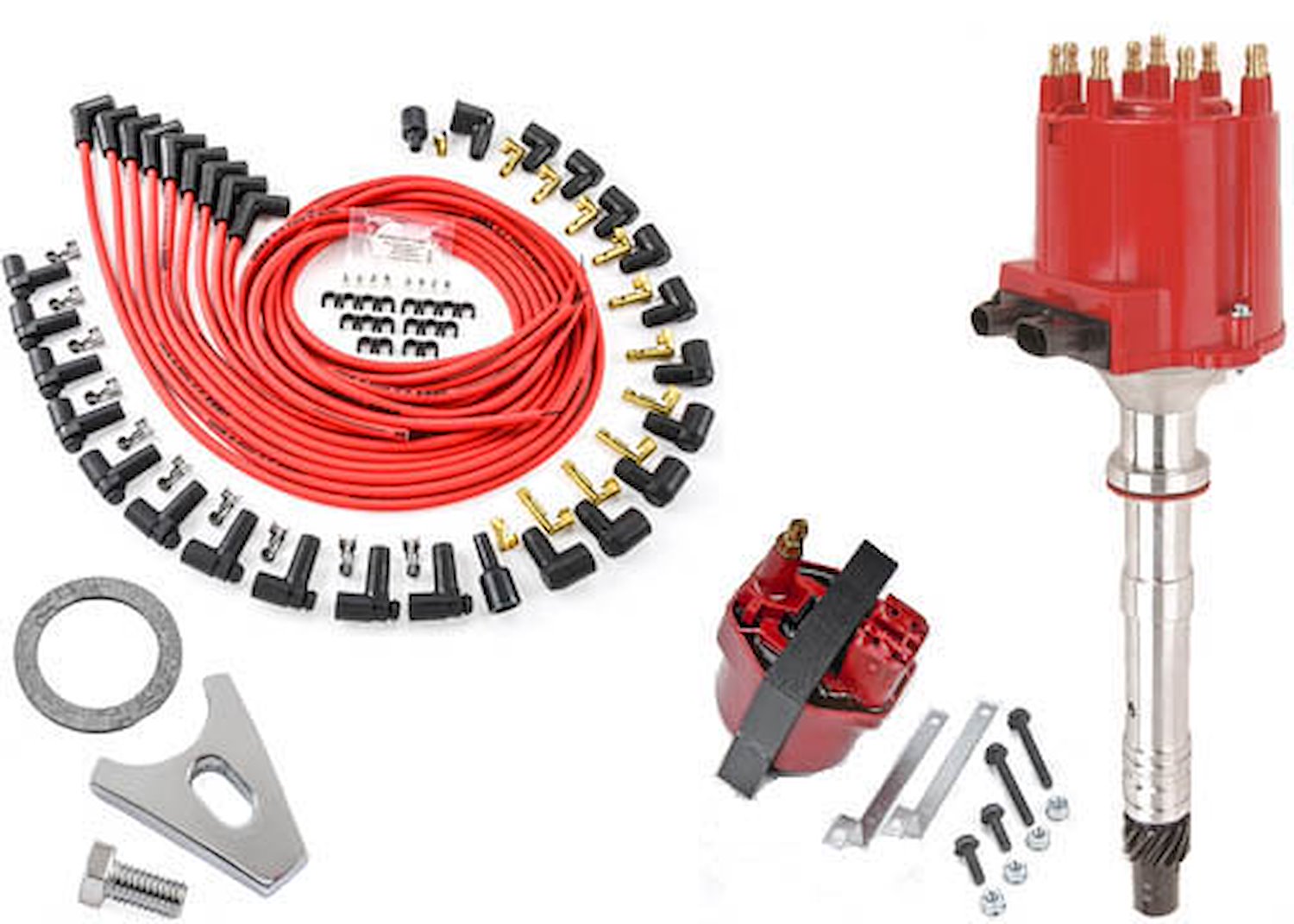 Distributor, Spark Plug Wires and Coil Kit