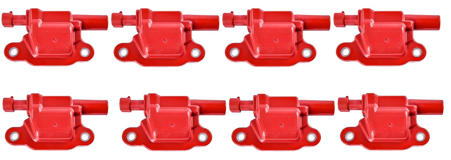 GM LS Ignition Coil Kit for 2005-2020 Gen IV 4.8L, 5.3L, 6.0L, 6.2L, 7.0L Car & Truck Engines [RED]
