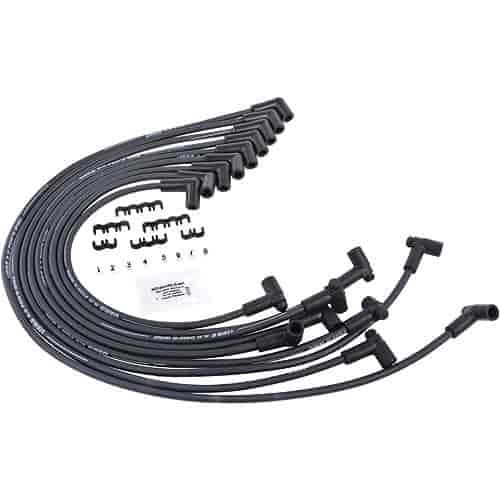 8.0mm Black Pow'r Wires Small Block Chevy Under Headers