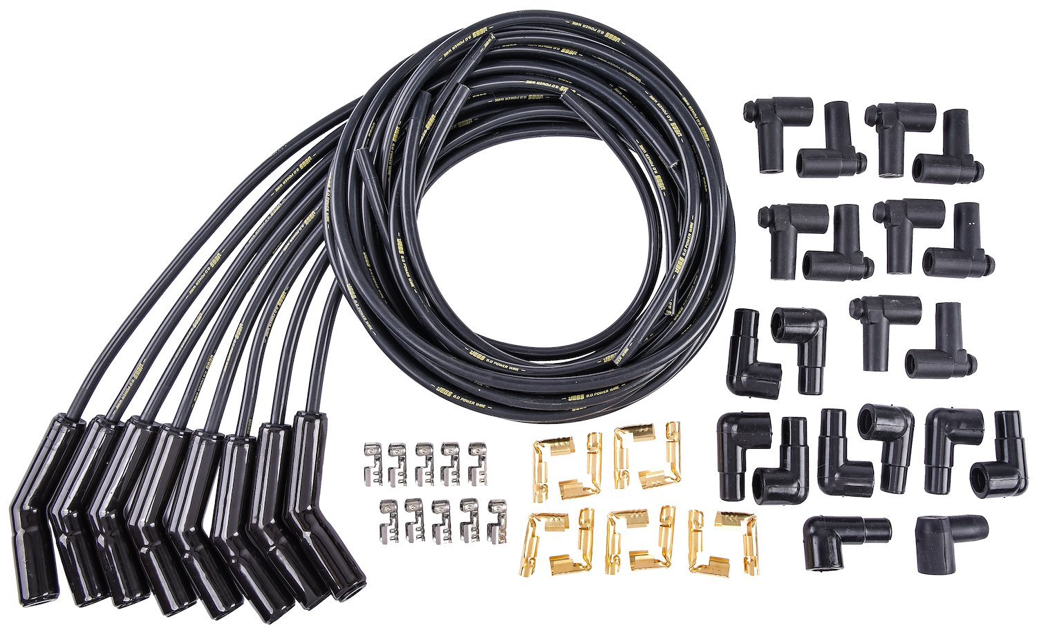 Hi-Temp Universal Spark Plug Wires [135-Degree Black Ceramic