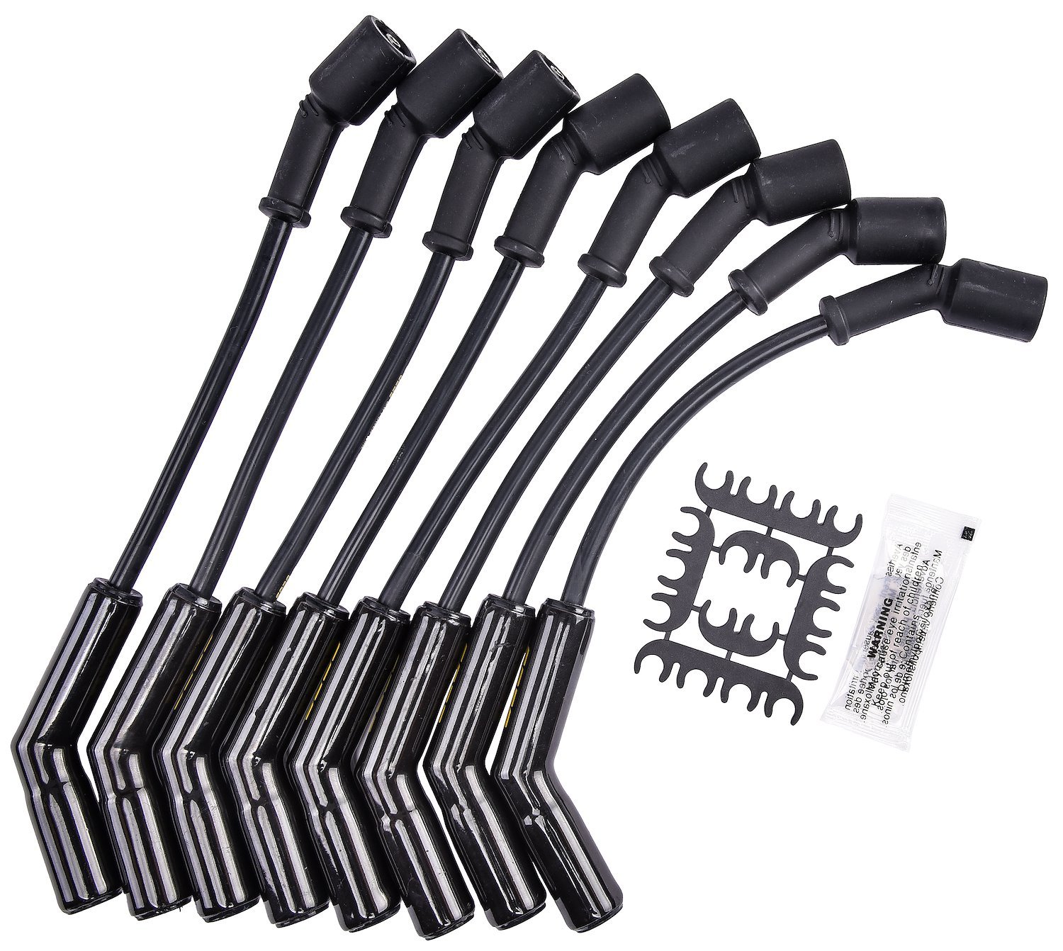 Hi-Temp Universal Spark Plug Wires [45-Degree Black Ceramic