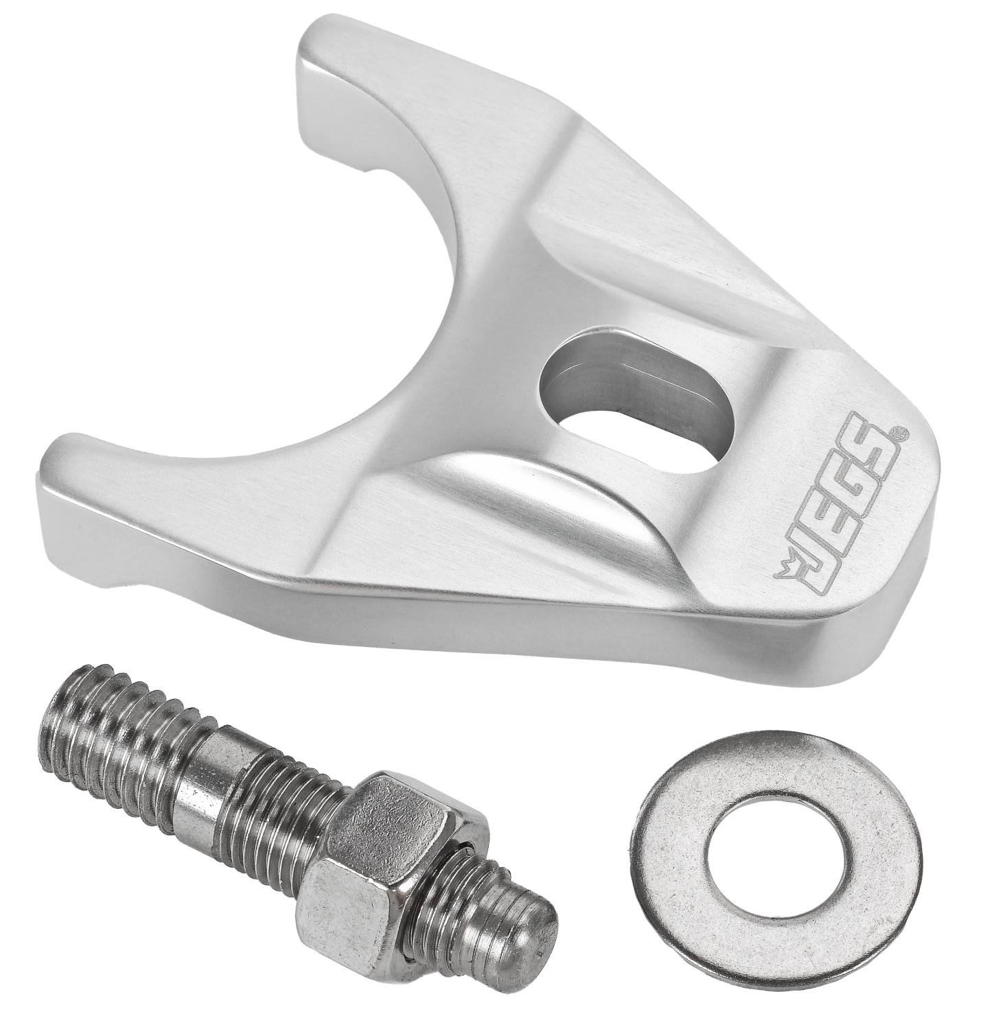 Billet Distributor Hold-Down Clamp Chevy: 90° V6, Small Block, and Big Block [Clear Anodized]