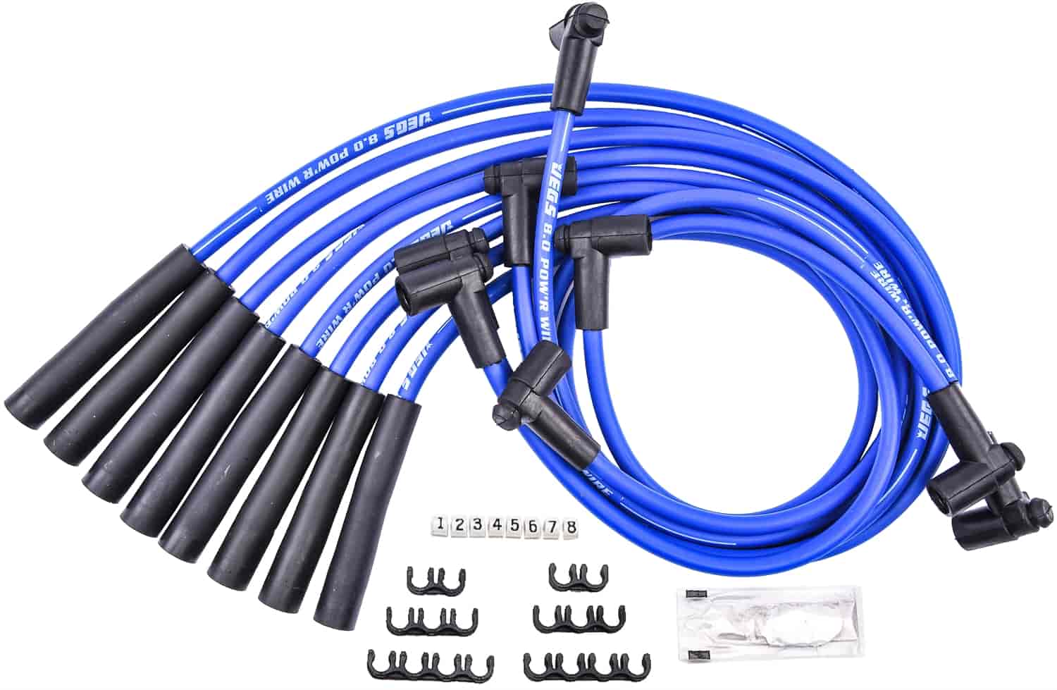 8.0mm Blue Pow'r Wires for 1974-1986 Big Block