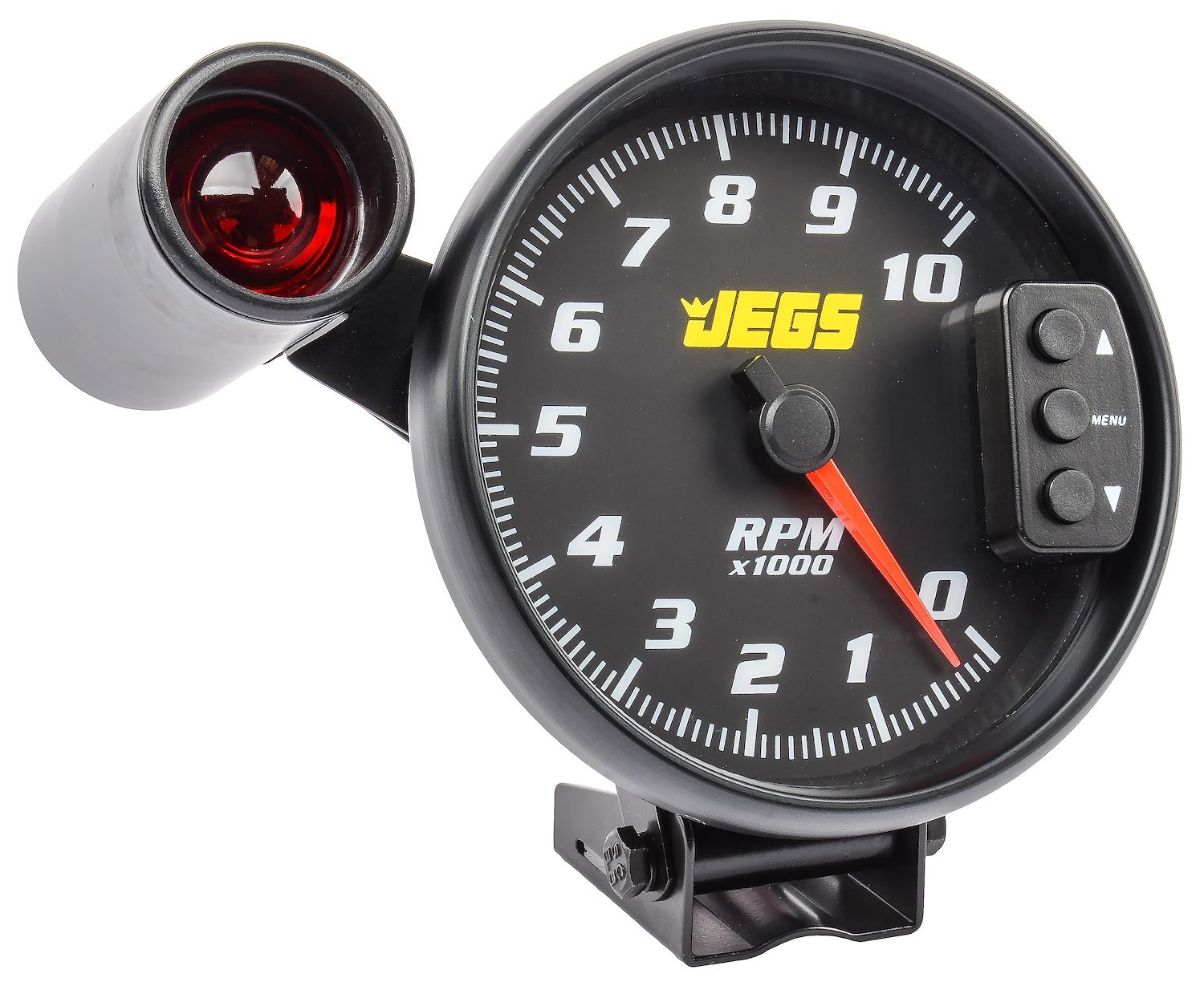 5 in. Tachometer with Shift Light and Peak RPM Memory Recall, 0-10,000 RPM [Black Face with Black Bezel]