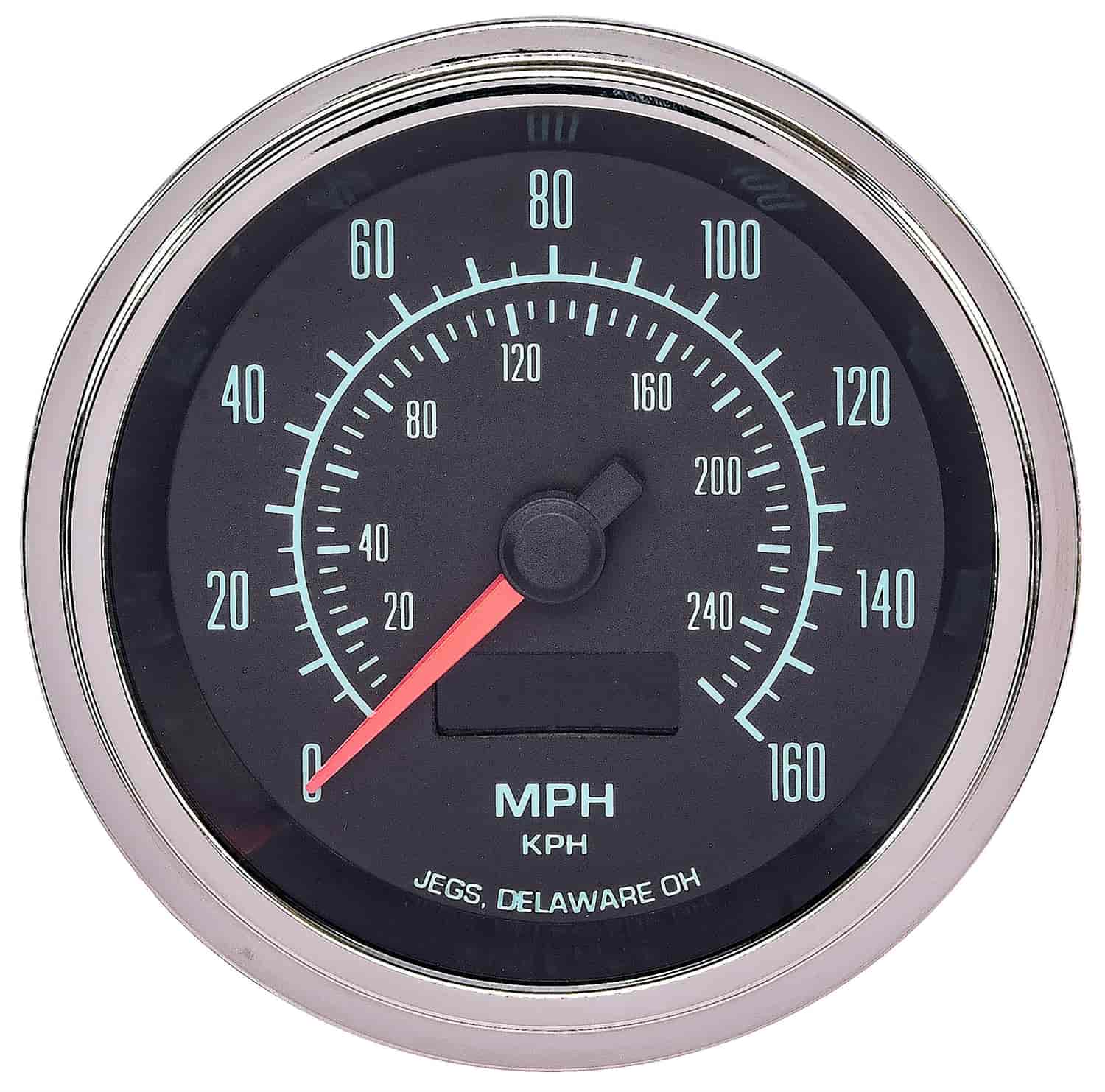 Speedometer, Retro Style [3 3/8 in. Dia., 0-160 mph]