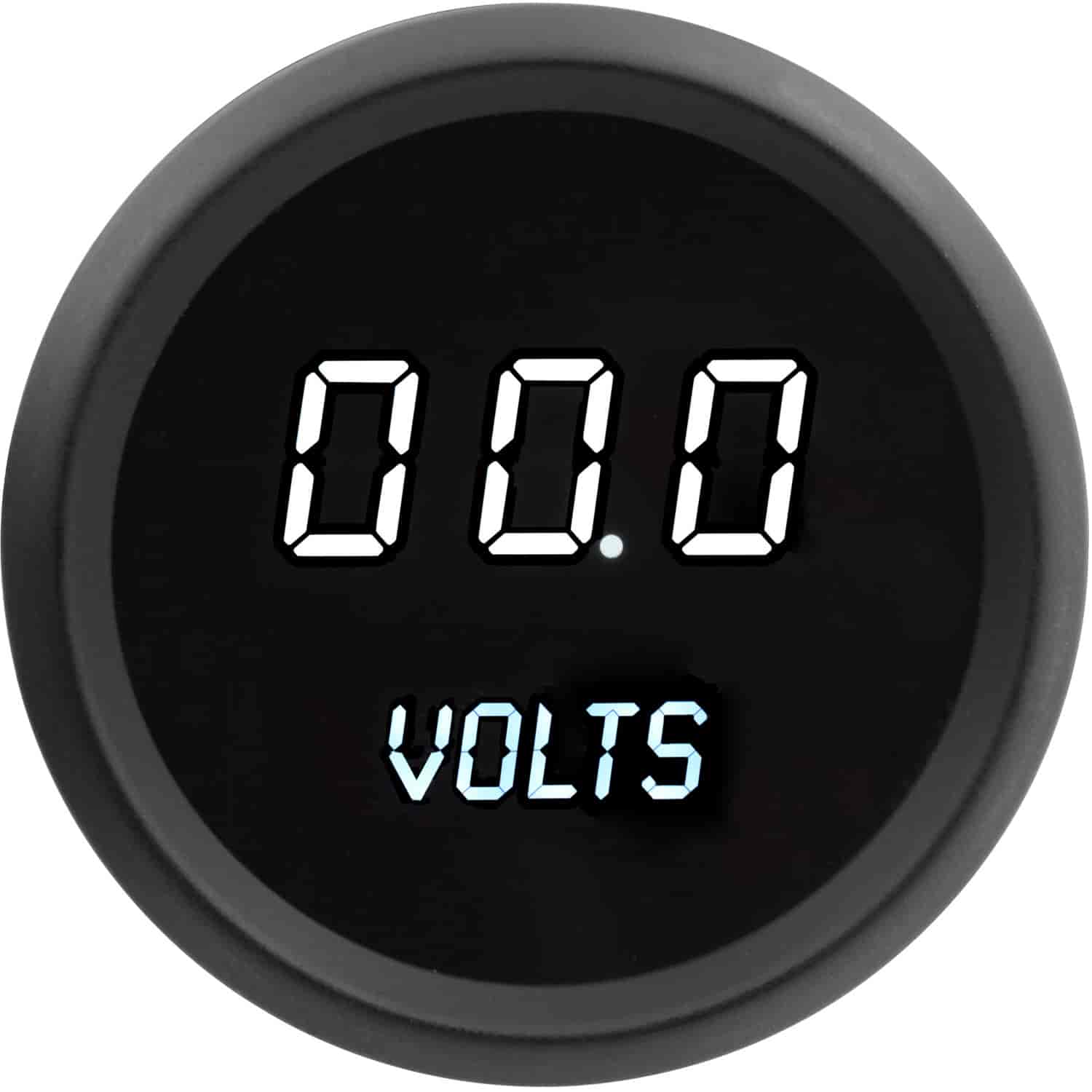 Voltmeter LED Digital [Black Bezel, Black Face, White Numbers]