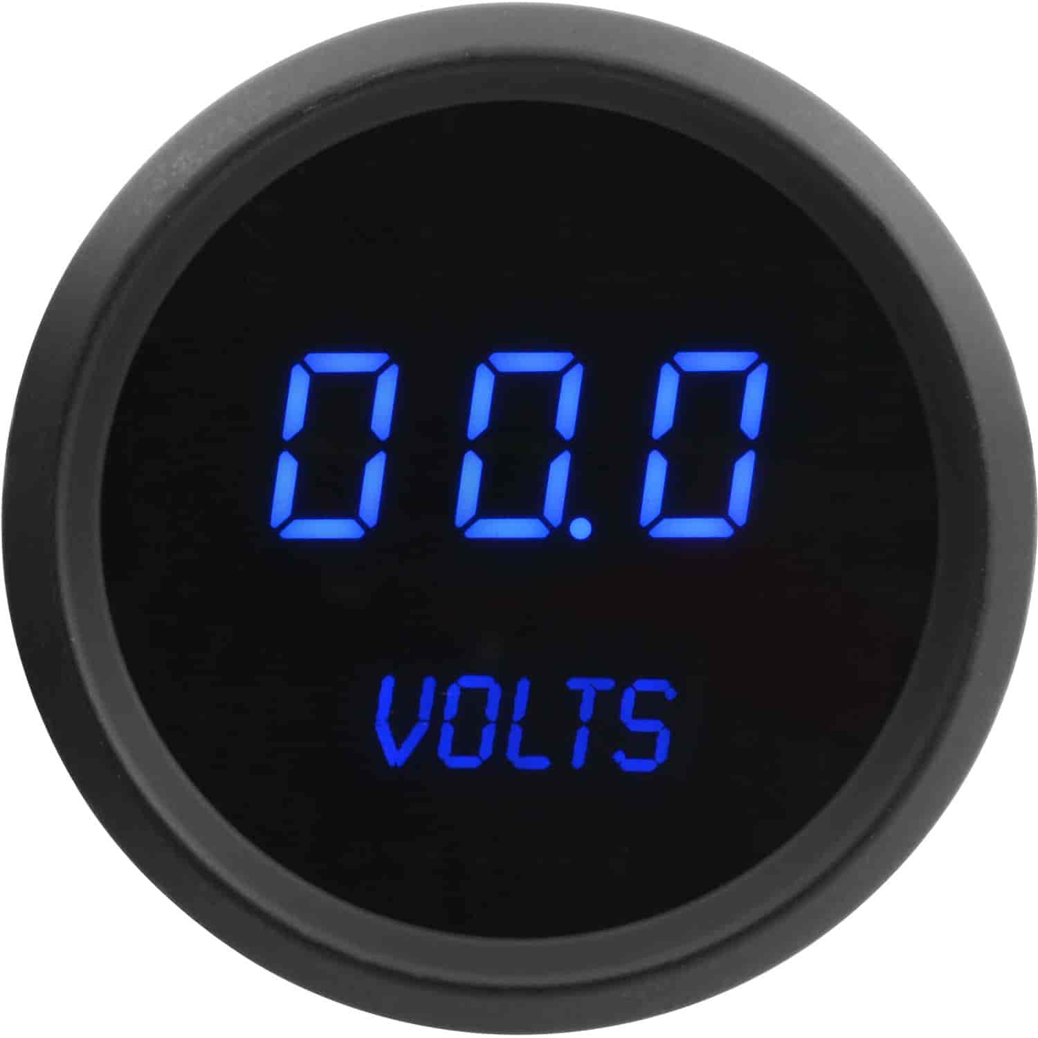 Voltmeter LED Digital [Black Bezel, Black Face, Blue Numbers]