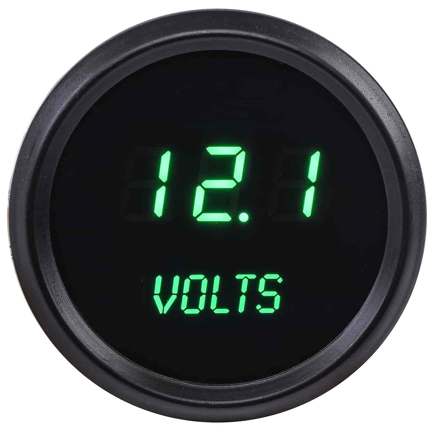 Voltmeter Gauge LED Digital [Black Bezel, Black Face, Green Numbers]