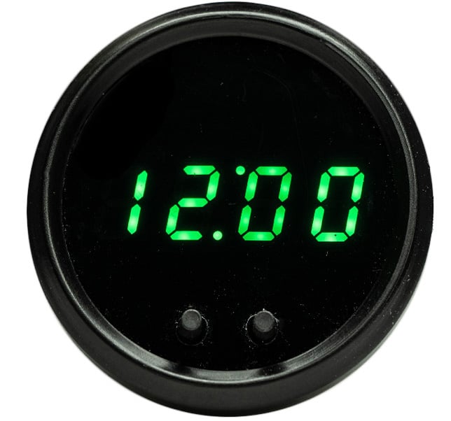 Clock LED Digital [Black Bezel, Black Face, Green Numbers]