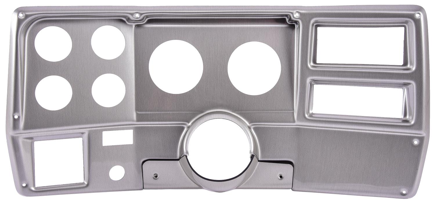 6-Gauge Dash Panel Insert for 1973-1983 Chevy, GMC C/K Series Truck with A/C Cutouts [Brushed Aluminum]