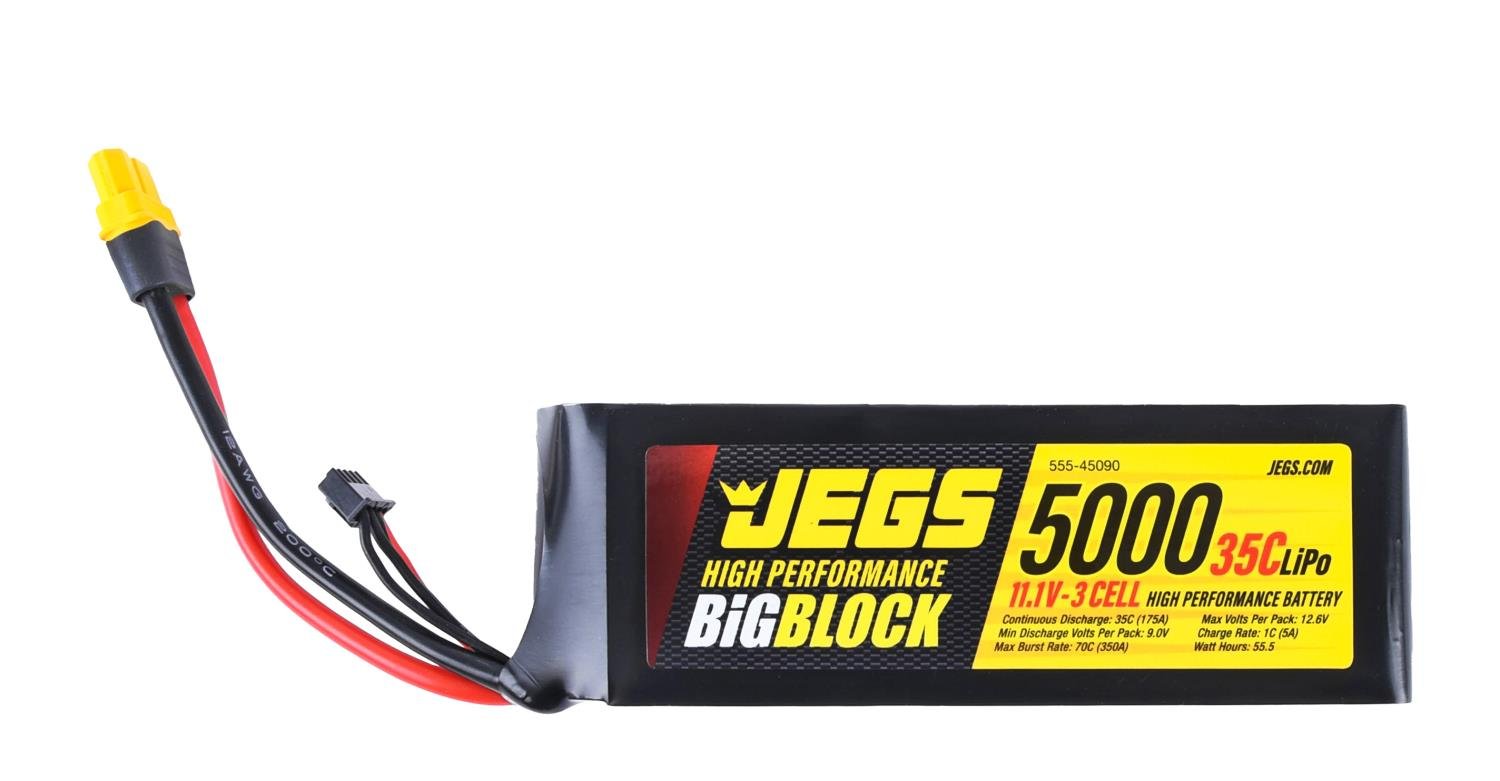Big Block LiPo 3S Battery [11.1V, 5000 mAh, 3-Cell, Hard-Case]