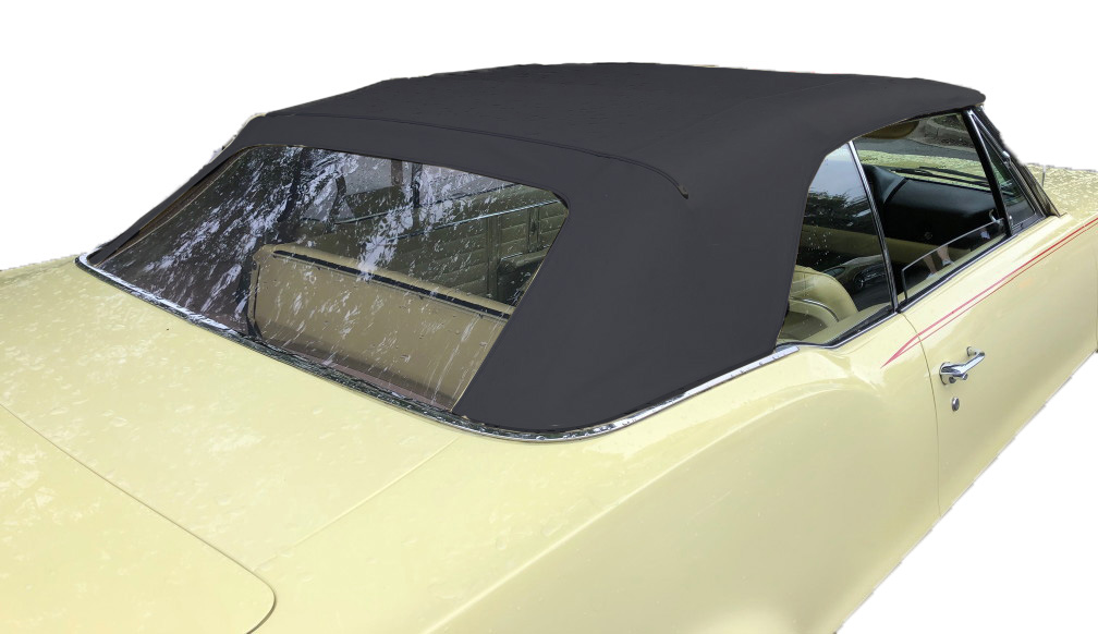 Black Convertible Top Fits Select 1966-1967 Buick, Chevrolet, Oldsmobile, Pontiac Models [Plastic Rear Window]