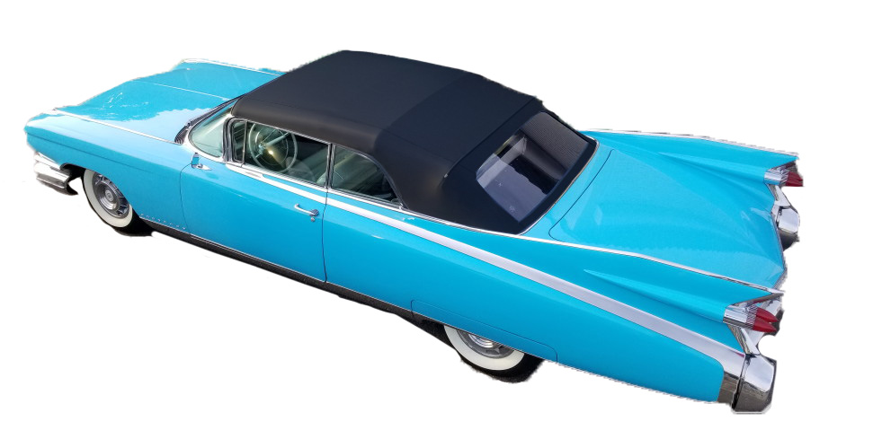 Black Convertible Top Fits Select 1959-1960 Buick, Cadillac, Chevrolet, Oldsmobile, Pontiac Models [Plastic Rear Window]
