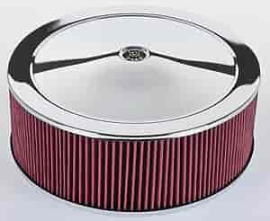 Air Cleaner with Smooth Top 14 in. x 5 in. [Chrome-Plated]
