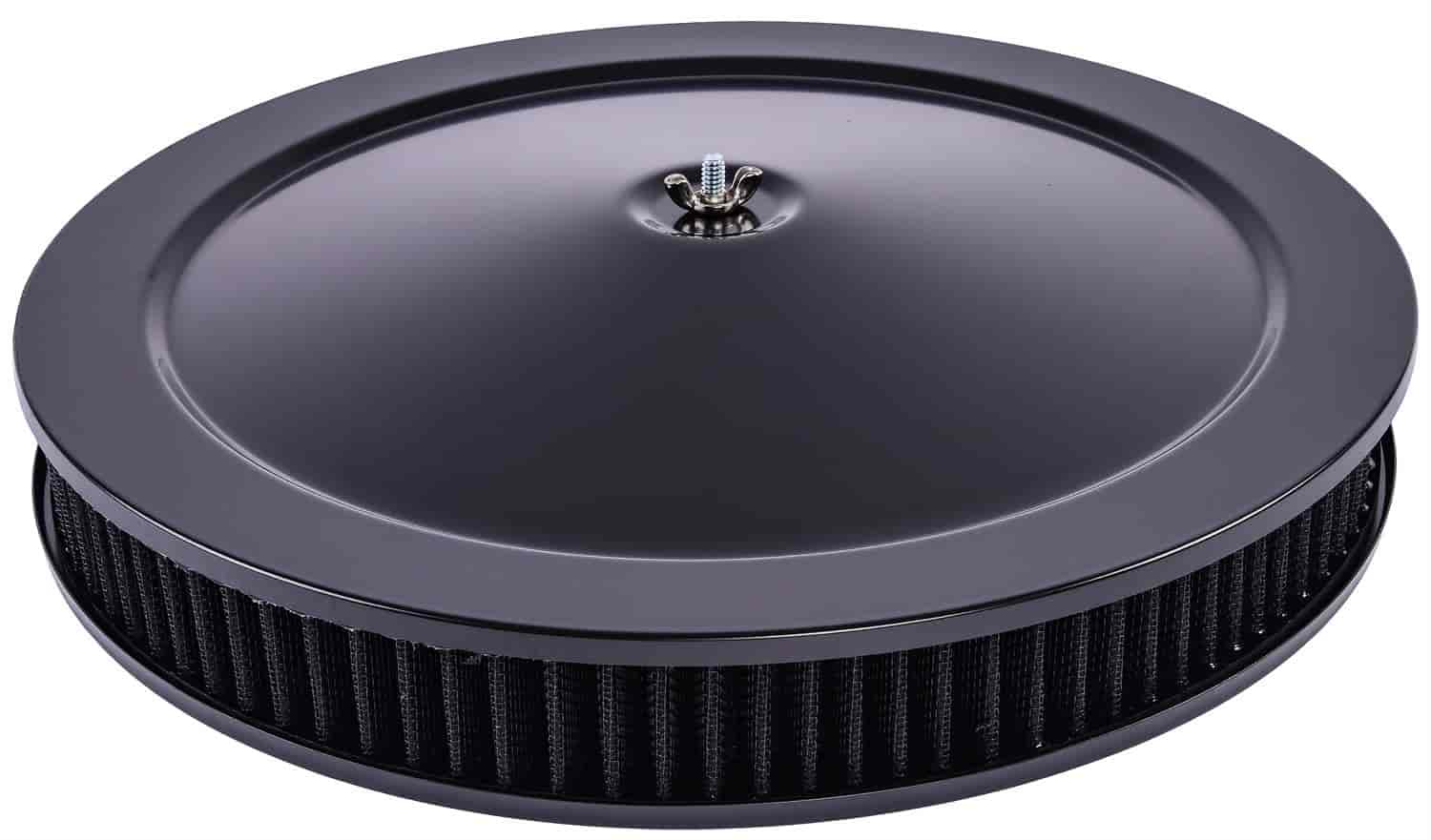 Air Cleaner with Smooth Top 14 in. x 2 in. [Black Powder-Coat]