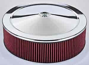 Air Cleaner with Smooth Top 14 in. x 4 in. [Chrome-Plated]
