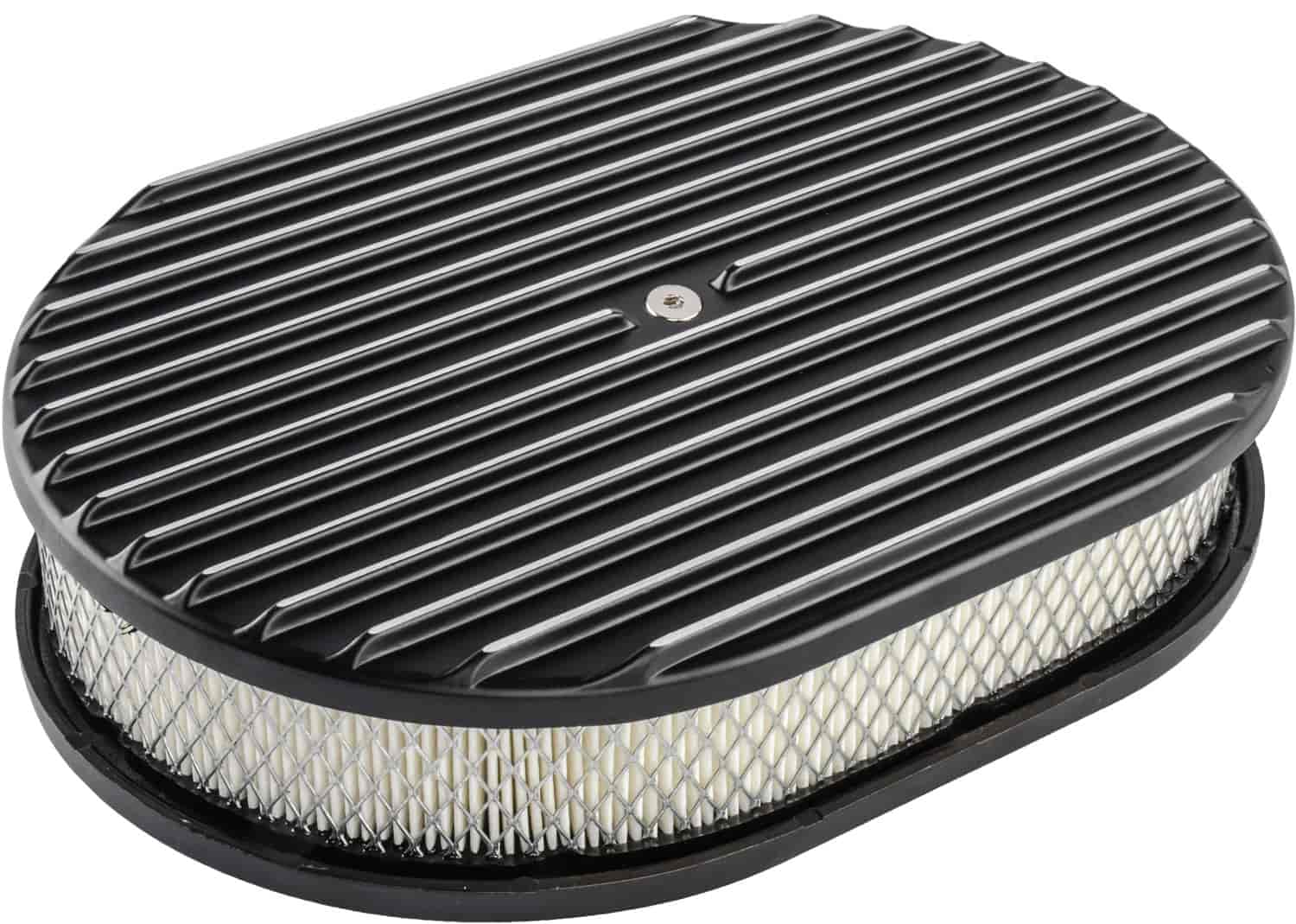 Finned Aluminum Air Cleaner Oval 12 in. L