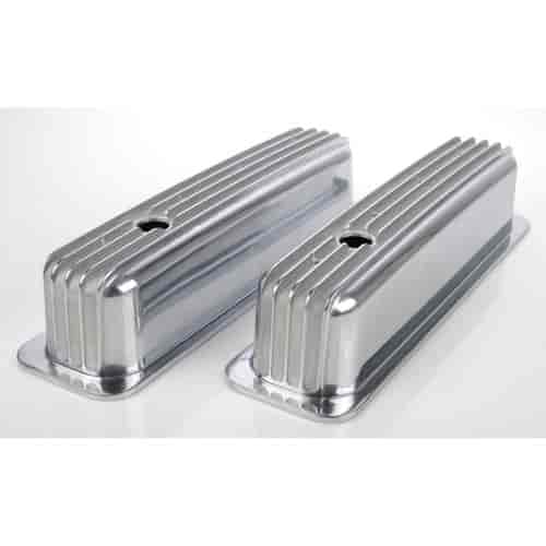 Polished Finned Valve Covers for 1987-1997 Small Block Chevy