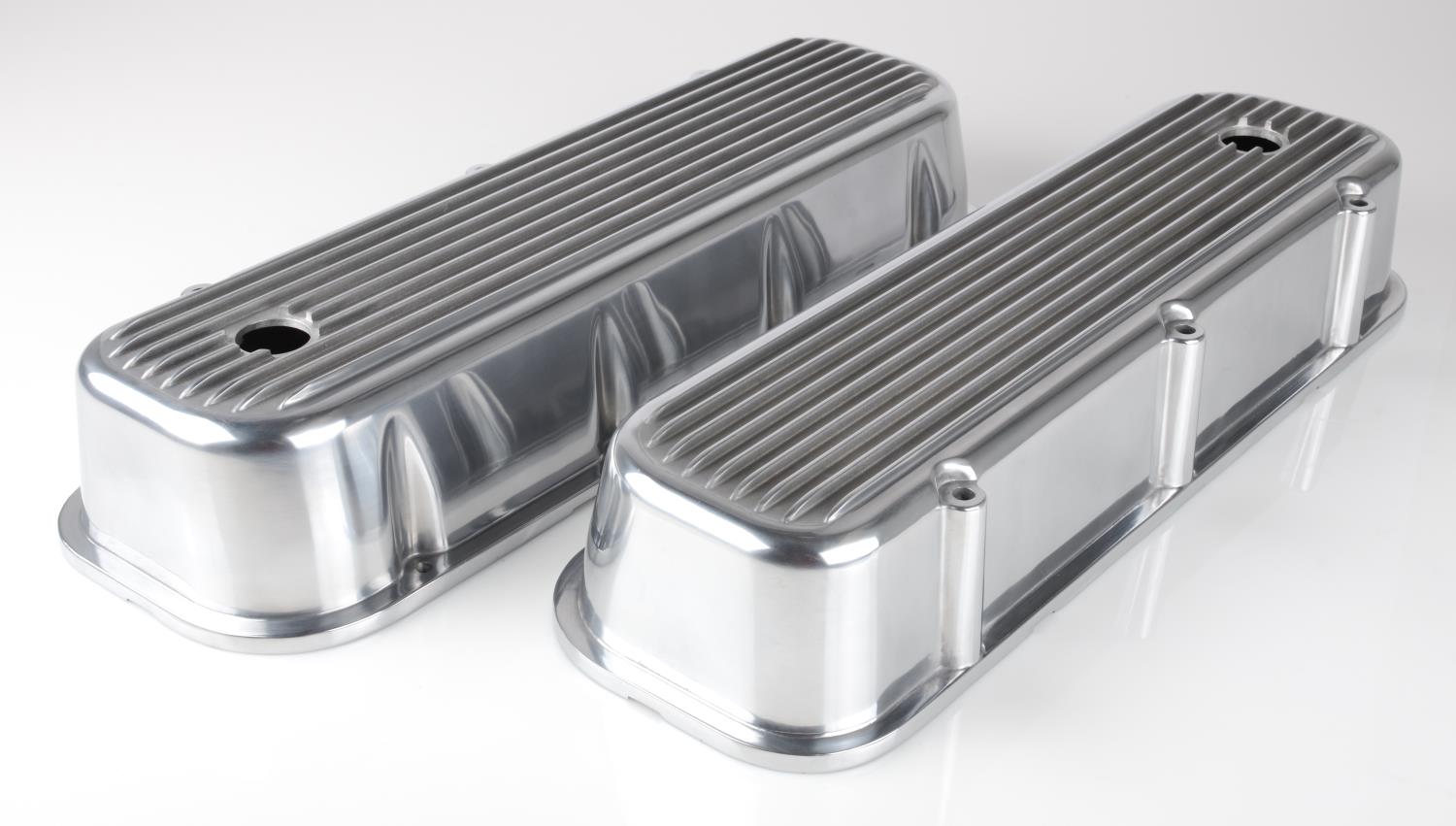 Polished Finned Valve Covers for 1965-1995 Big Block
