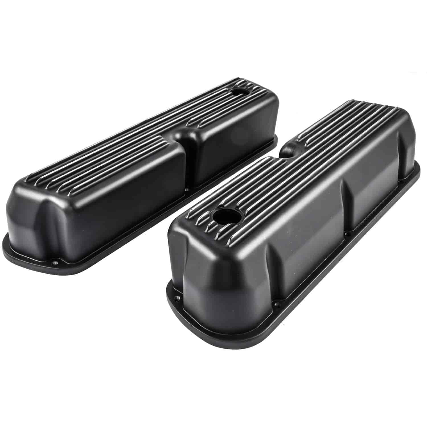 Black Finned Valve Covers for Small Block Ford 289-302