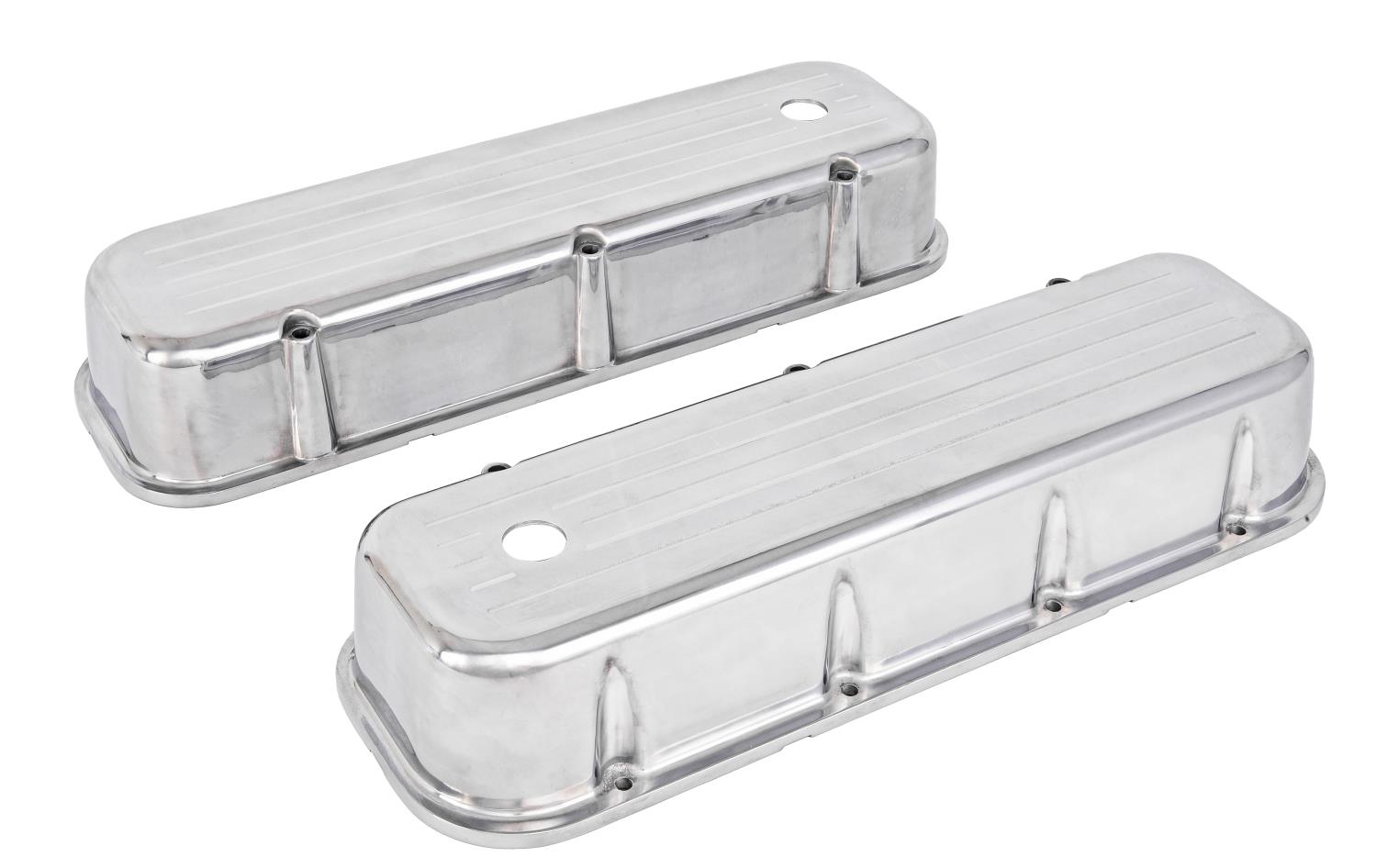 Polished Cast Aluminum Ball-Milled Tall Valve Covers for Big Block Chevy